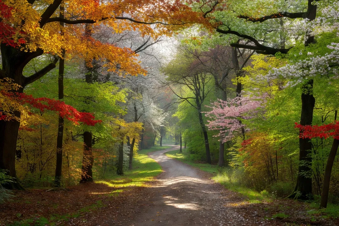 Allée boisée de la Grande Forêt de Debrecen