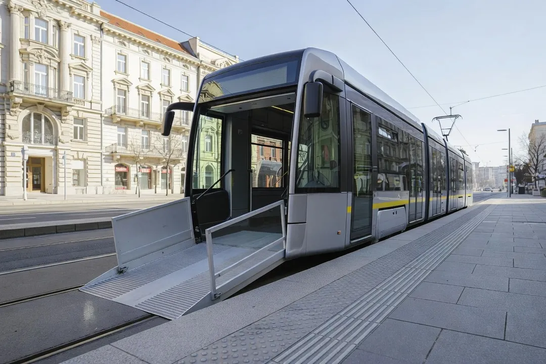 Accès de plain-pied à un transport public à Budapest