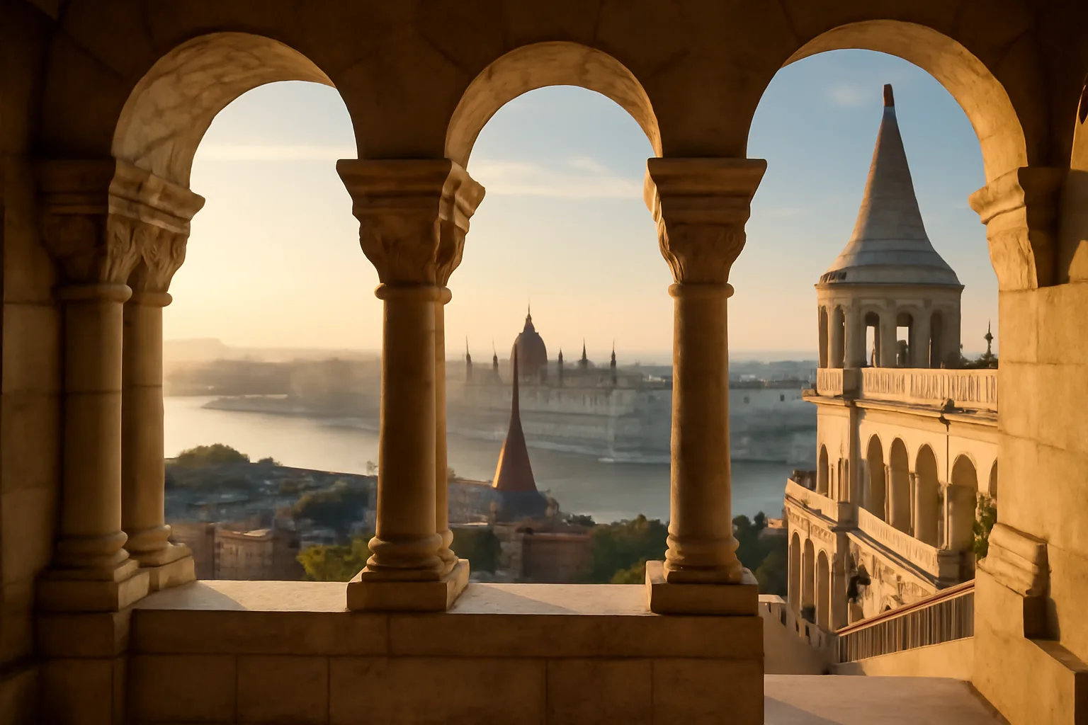 Vue panoramique sur les quartiers de Budapest et le Danube