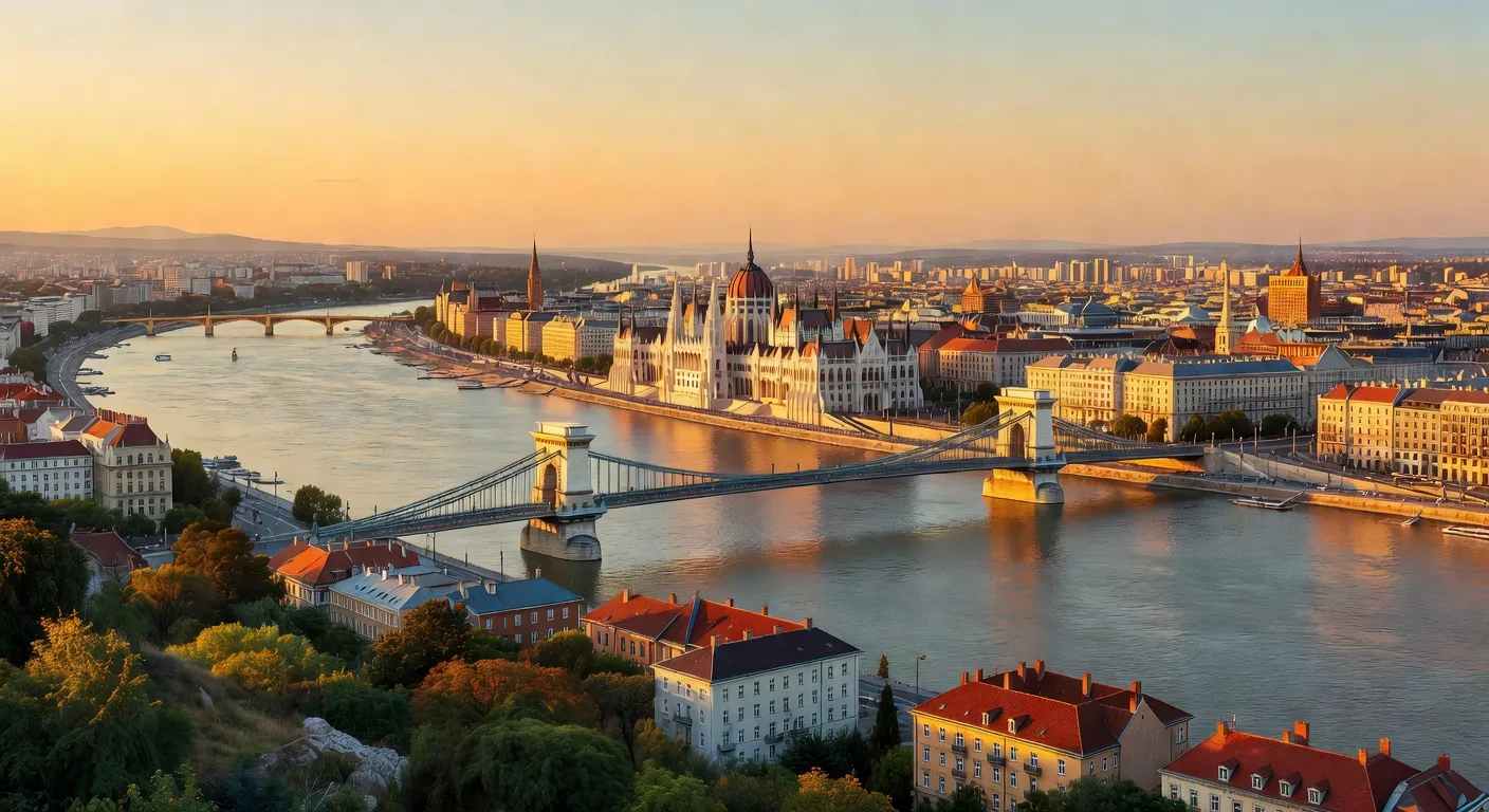 Vue panoramique de Budapest et du Danube