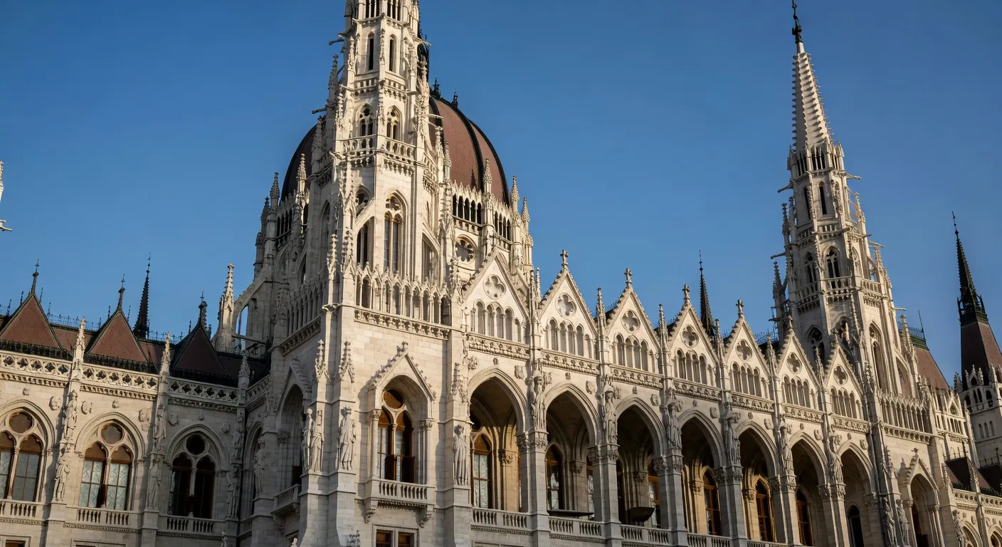 Parlement hongrois facade neogothique